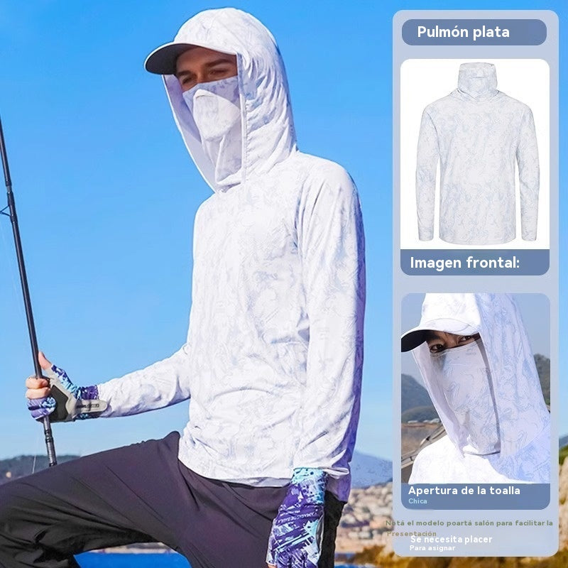 🔥🎏【M-5XL】Ropa de pesca transpirable con protección solar para hombre, de moda y cómodo, la tela es elástica.