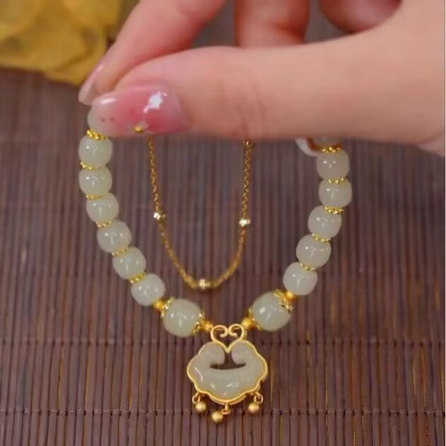 ✨【Nowy produkt w obniżonej cenie】Nowa bransoletka z 14-karatowego złota z jadeitu hetian