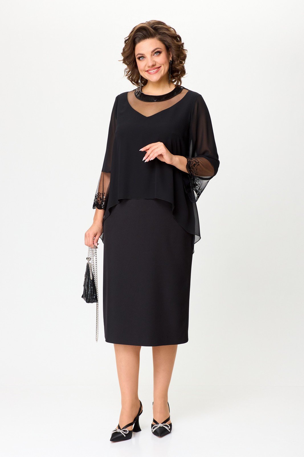 💗🤩【S-5XL】Elegancka koronkowa seksowna czarna długa spódnica wygodna siateczka