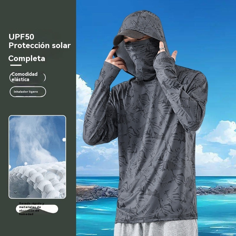 🔥🎏【M-5XL】Ropa de pesca transpirable con protección solar para hombre, de moda y cómodo, la tela es elástica.