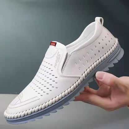 🌞【39-44】 Ręcznie robione skórzane męskie buty outdoorowe, oddychający i wygodny, miękkie dno amortyzujące wstrząsy