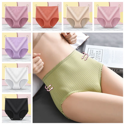 💖(8 piezas) 🔥✨【 Último día con 50 % de descuento】bragas antibacterianas impermeables de cintura alta