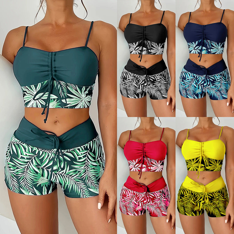 🏊‍👙【Gorące produkty】🌴 Elegancki kostium kąpielowy z nadrukiem w dużym rozmiarze, stylowy i wygodny dwuczęściowy kostium kąpielowy