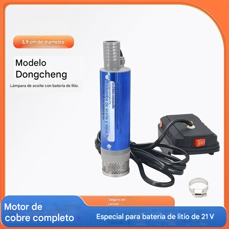 💥✅Compre 1 y llévese 1 gratis🔥Nueva bomba de aceite con batería de litio Denaqi, 21 V, bomba de aceite y agua de doble uso, batería de litio