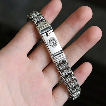 🔥【Grandes descuentos en nuevos productos】Pulsera de cuentas retorcidas de plata S925 para hombre