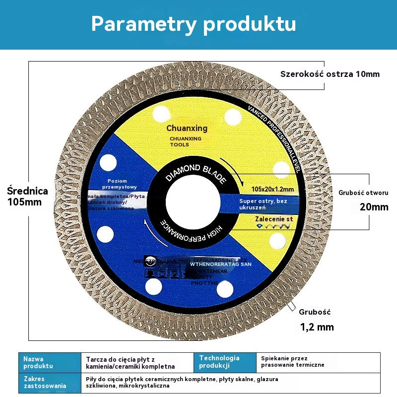 🔥【Kup 3, otrzymaj 3 gratis】]Bezpyłowe tarcze tnące do kamienia, płytek kamionkowych i ceramicznych