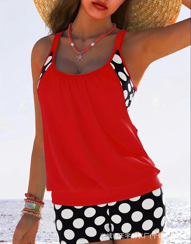 🏖️【S-5XL】【✨Nowe produkty letnie】Seksowny damski kostium kąpielowy Halter Polka Dot Plus Size 2025, modne, wygodne i szybko schnące