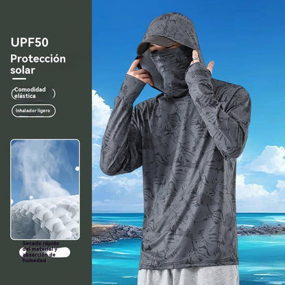 🔥🎏【M-5XL】Ropa de pesca transpirable con protección solar para hombre, de moda y cómodo, la tela es elástica.