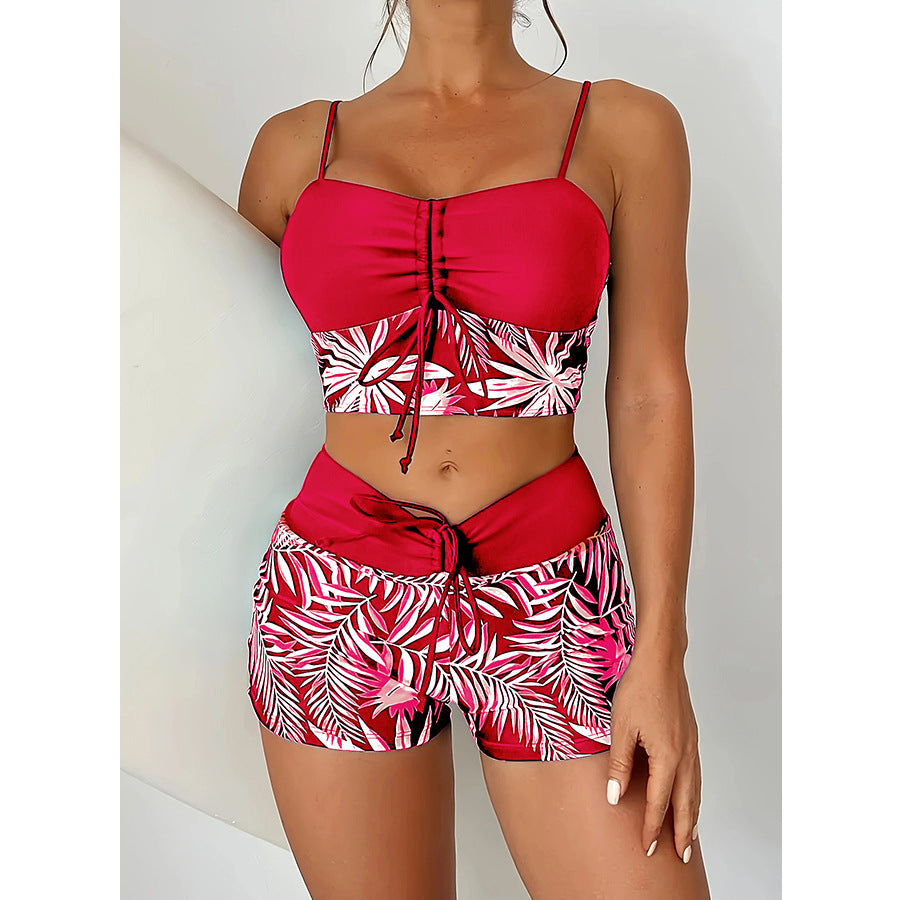 🏊‍👙【Gorące produkty】🌴 Elegancki kostium kąpielowy z nadrukiem w dużym rozmiarze, stylowy i wygodny dwuczęściowy kostium kąpielowy