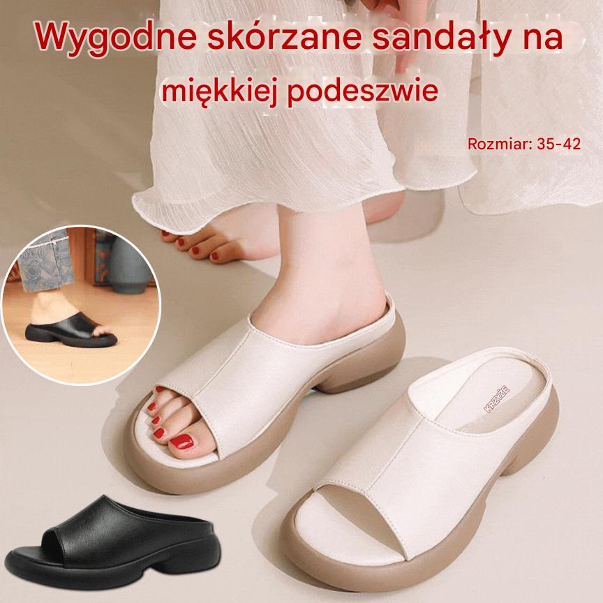 🔥【35-42】2025 Nowe wygodne sandały z miękkiej skóry bydlęcej w stylu retro, miękka podeszwa, wygodna i nie męcząca podczas chodzenia