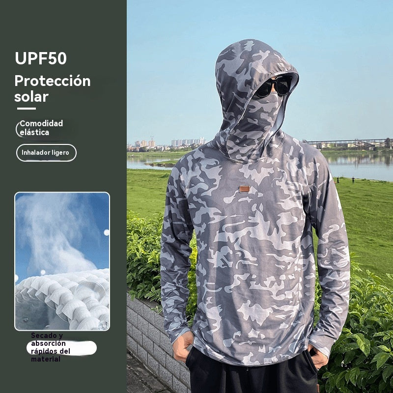 🔥🎏【M-5XL】Ropa de pesca transpirable con protección solar para hombre, de moda y cómodo, la tela es elástica.