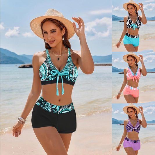 🏊‍👙🌴Elegancki, drukowany, oversize'owy kostium kąpielowy