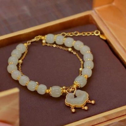 ✨【Nowy produkt w obniżonej cenie】Nowa bransoletka z 14-karatowego złota z jadeitu hetian