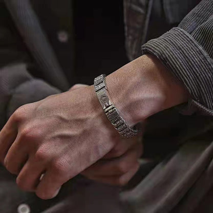🔥【Grandes descuentos en nuevos productos】Pulsera de cuentas retorcidas de plata S925 para hombre