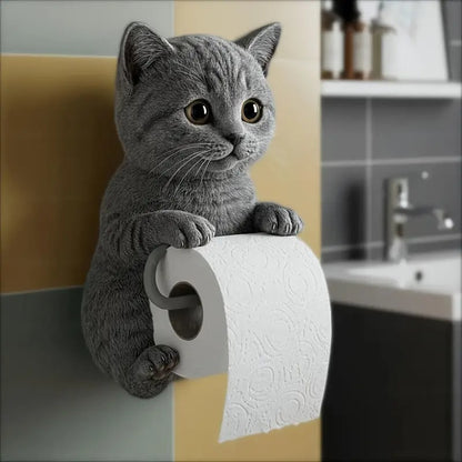 🐱【Descuento por nuevo producto】Lindo porta rollo de papel higiénico con temática de gato