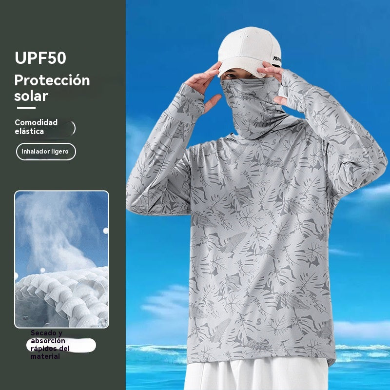 🔥🎏【M-5XL】Ropa de pesca transpirable con protección solar para hombre, de moda y cómodo, la tela es elástica.