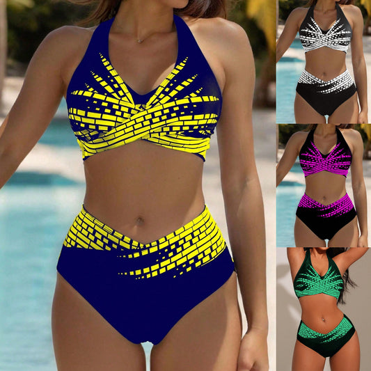 【✨Rabat ograniczony czasowo】👙 Nowy modny kostium kąpielowy bikini, dostępny w wielu kolorach, szybkoschnące i wygodne