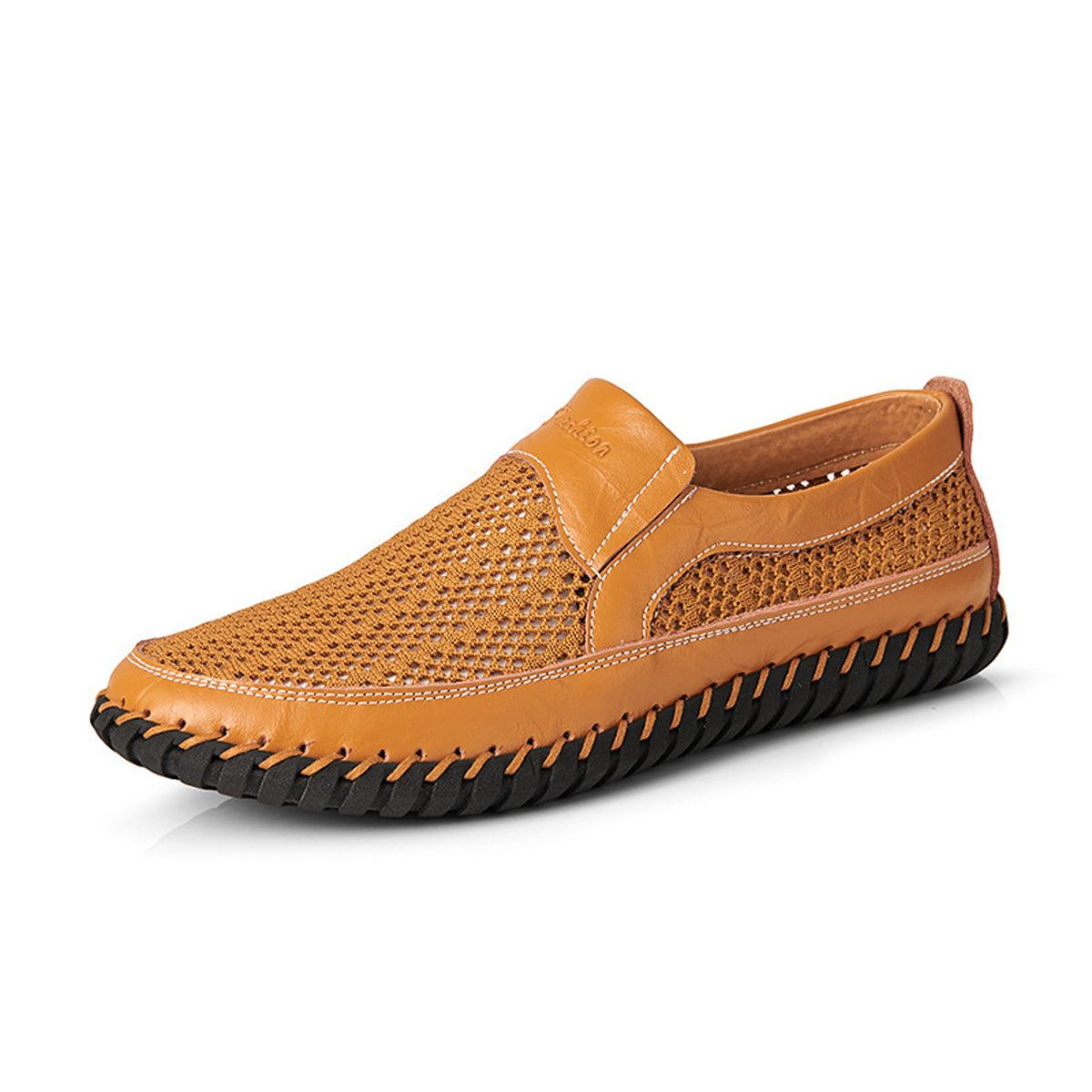 【38-48】👞Nowe męskie buty ze skóry siatkowej na wiosnę i lato - duże rozmiary - prawdziwa skóra bydlęca, odporne na pot i nieprzyjemny zapach, oddychające i wygodne--3646277