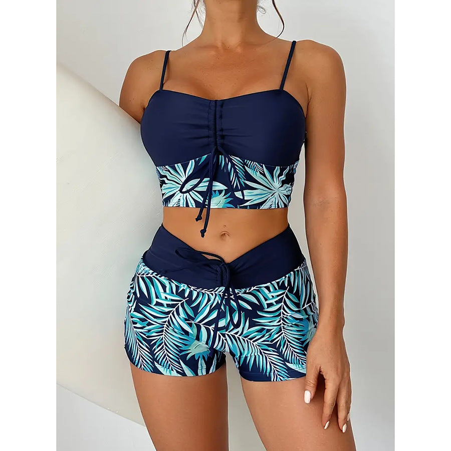 🏊‍👙【Gorące produkty】🌴 Elegancki kostium kąpielowy z nadrukiem w dużym rozmiarze, stylowy i wygodny dwuczęściowy kostium kąpielowy