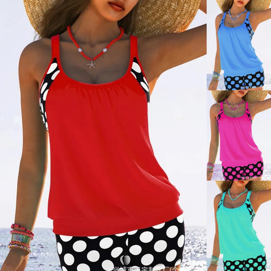 🏖️【S-5XL】【✨Nowe produkty letnie】Seksowny damski kostium kąpielowy Halter Polka Dot Plus Size 2025, modne, wygodne i szybko schnące